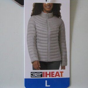 32 Degrees Heat Ladies' Ultra Light with 650 fill power  Down Jacket, grey, L